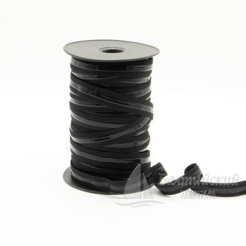 Резинка вязаная 20мм с силиконом черная
