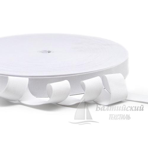 Резинка вязаная 20мм белая БТ