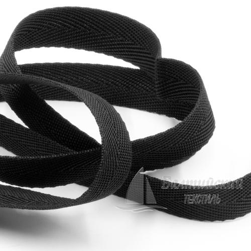 Лента ранцевая 22мм ёлочка черная (уп.100м) Лента ранцевая 22мм ёлочка черная (уп.100м)