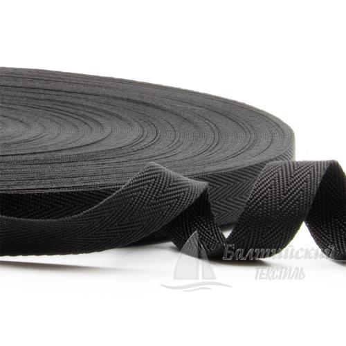 Тесьма стропольная 38мм 15,9г ёлочка черная