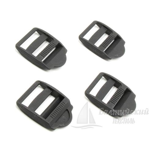 Пряжка 3 щели 30мм черная (рамка-регулятор) POM