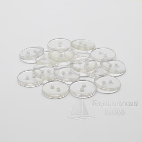 Пуговицы 17мм 2-х пр. прозрачные БТ