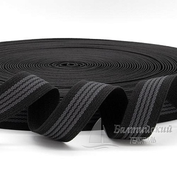 Резинка тканая 25мм с латексом черная. Цена от 23,37 р. в Екатеринбурге