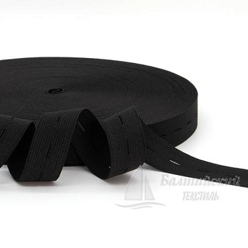 Резинка перфорированная 20мм черный БТ. Цена от 10,08 р. в Екатеринбурге